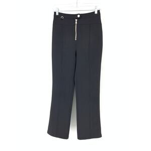 Cinq A Sept Womens Size 0 Seamed Front Straight Leg Cropped Pants Black